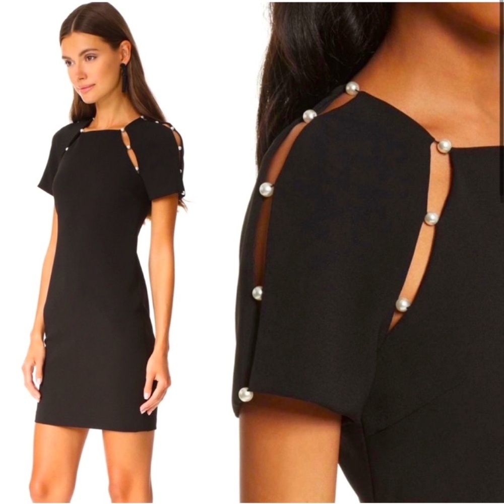 Alice + Olivia “Kristiana” Faux Pearl Embellished Fitted Dress In BLUE - Sz 4